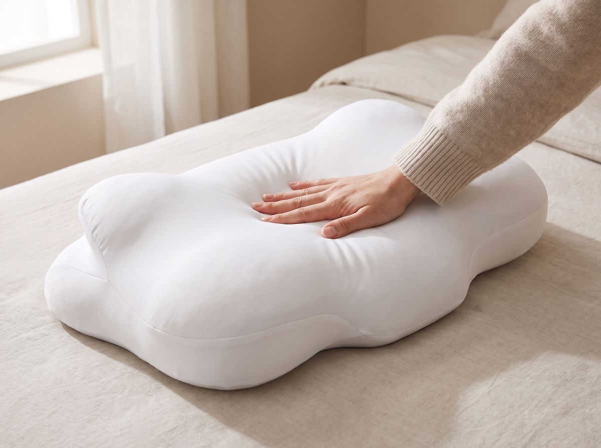 It holds its shape, so there's nothing to fold